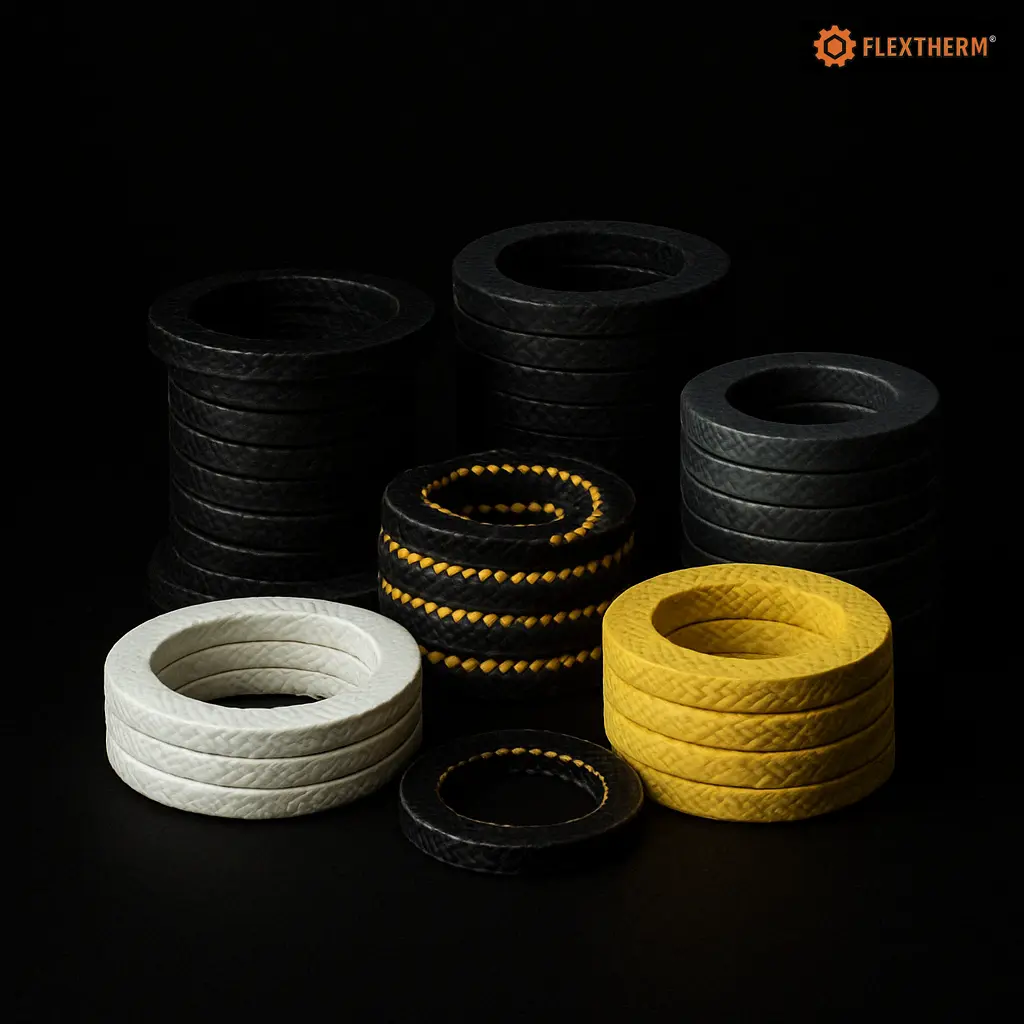 Graphite and PTFE braided packings